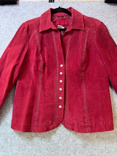 Red suede leather - a.m.i,