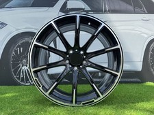 4X R20 Inch 5x112 Mercedes Brabus Style Black Polished Wheels: Fits For E S CLS