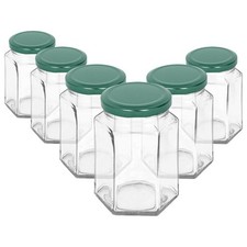 250ml Hexagonal Glass Jam Jars