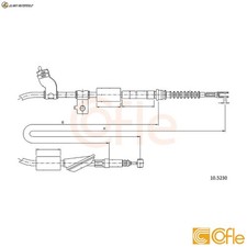 CABLE PARKING BRAKE 10.5230 FOR MG ROVER 18 K4F 1.8L 16 K4F 1.6L 4cyl MG ZS