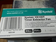 Xpelair Bathroom Extractor Fan with Timer 4 inch 100mm Standard - VX100T 92931AW