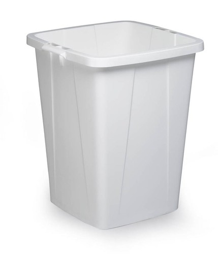 Durable 90l waste bin white - waste, |