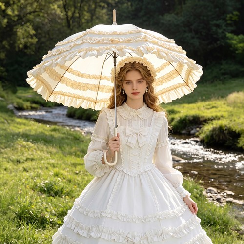 Vintage lace parasol lolita - vintage,