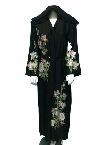 Women black open - black, front