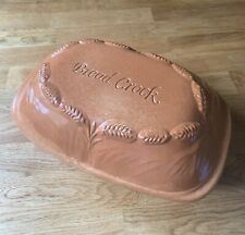 VTG Bread Crock Made In Italy Terracotta Wheat Design Country Kitchen Bockling