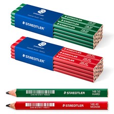 Staedtler Carpenters Pencils - Wood Joiners Marking Pencil - Hard or Medium Lead