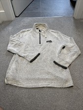 Weird Fish White Macaroni Jumper Mens Size Small 1/4 Zip