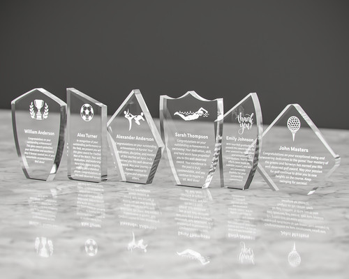 Personalised glass award - glass,