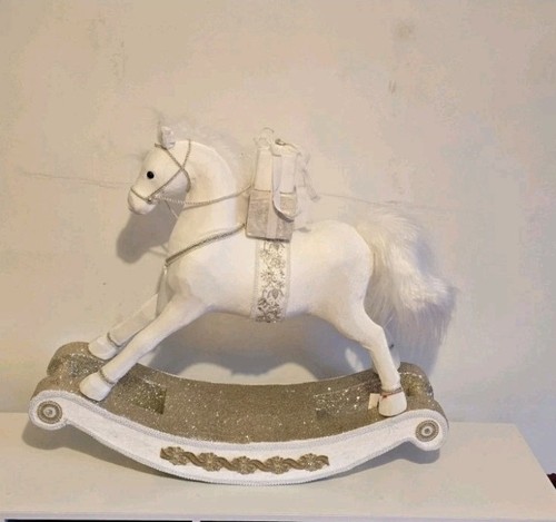 Large white velvet rocking - large,