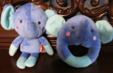 Fisher Price blue elephant plush combo (RARE)