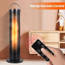 2000W Electric 90° Oscillating Ceramic PTC Tower Fan Heater Digital Timer Remote