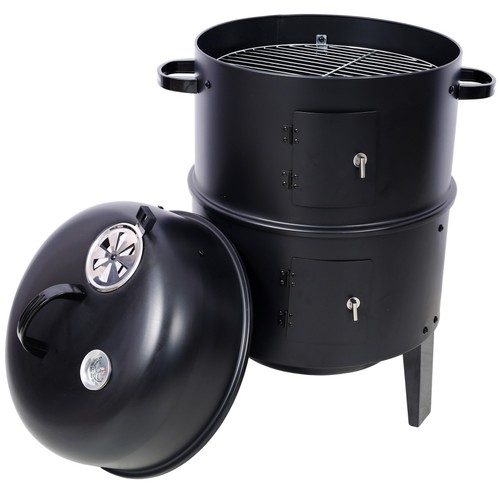 Charcoal wood smoker - smoker, grill