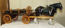 Ceramic Shire Horse and Cart