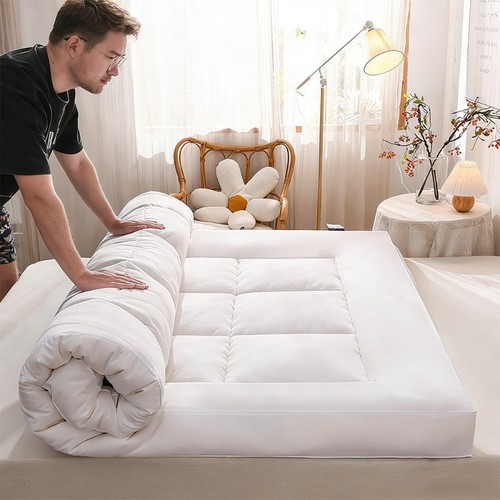 Rolling futon mattress - rolling, brushed