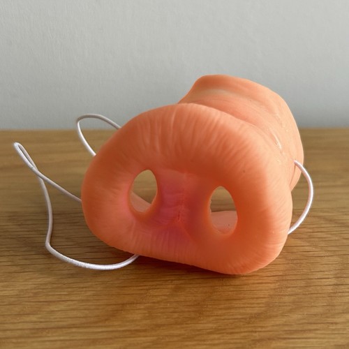 Pink plastic pig snout - pink,