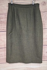 AVOCA size M green wool tweed