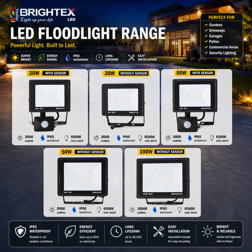 Brightex led floodlight ip65 - led,