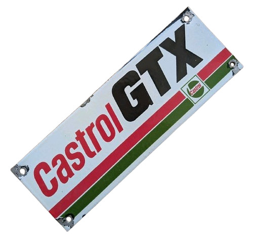 Castrol gtx enamel sign - sign, motor