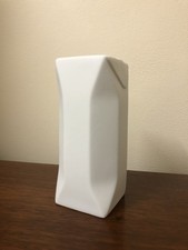 Rosenthal Studio Line Do Not Litter Tetra Pack Vase 12cm Bisque Porcelain White