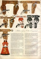 1952 PAPER AD 2 PG Toy Cap gun holster set toy Lone Ranger rifle space Cadet