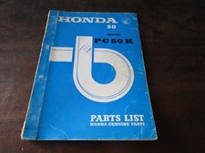 Honda PC 50 K PC50 PC50K 1970 Parts List Parts Catalog Parts Catalog