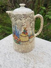 Vintage Crinoline Lady Coffee Pot, Shelton Ivory