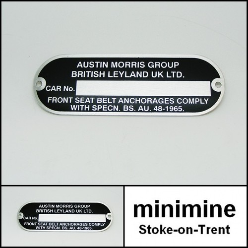 Classic mini chassis plate - classic,