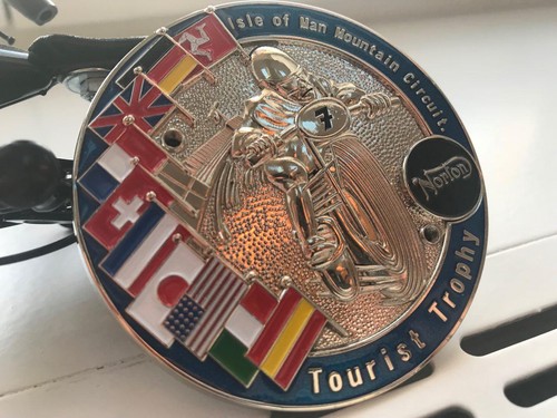 Norton bike badge isle man - badge, of