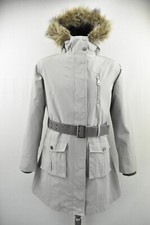 SOS JENSEN Womens Long Coat + Liner Jacket 2 in 1 Fur Hooded Waterproof size S