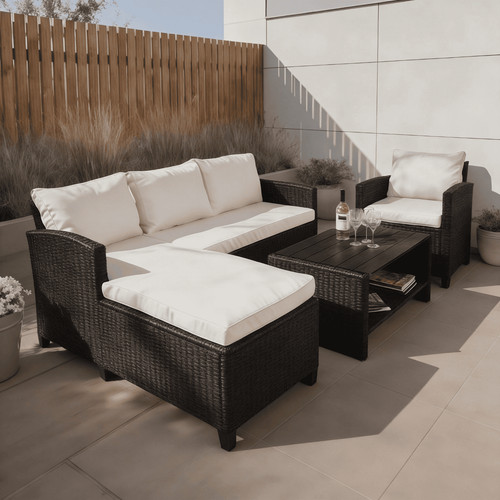 Piece rattan garden - 4,
