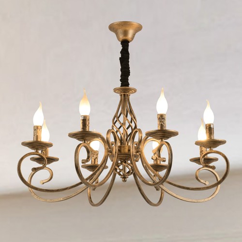 Vintage 8light rustic bronze - vintage,