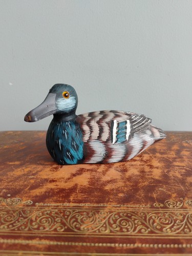 Small wooden decorative decoy - wooden,