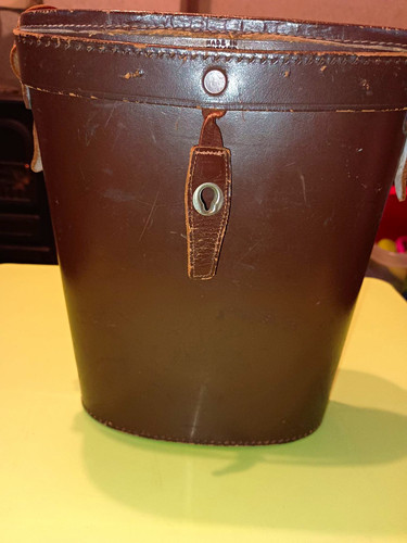 Brown leather binocular - brown,