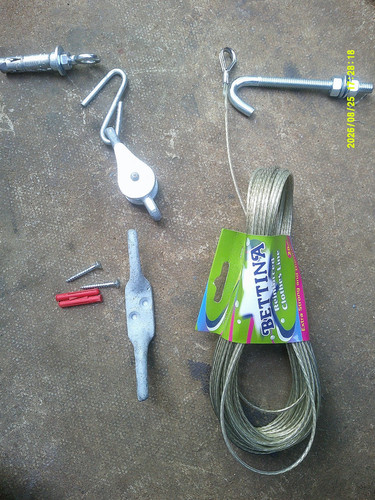 Washing line pulley kit - line,