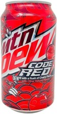 Mountain Dew  Code Red Cherry Soda Cans  (12 oz) 355ml (6 pack
