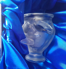 LALIQUE ROSINE FRANCE VASE TIH