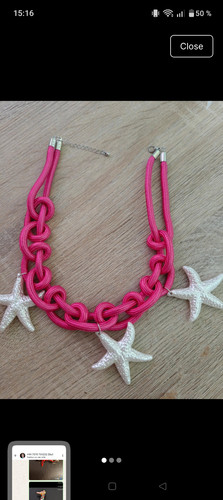 Pink rope wicker starfish - rope,
