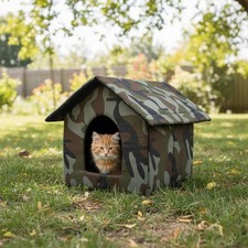 Waterproof Outdoor Pet House Cat Dog Shelter Camouflage House Bed Puppy Kennel