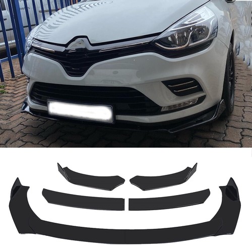 Gloss black front bumper - black,