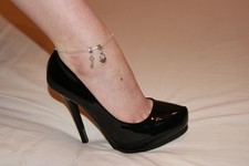 Sexy Euro Anklet Ankle Chain Jewellery Lock and Key Keyholder Mistress Cuckold