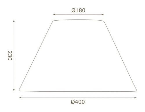 Lampshade cream coolie - 16",