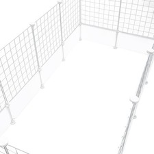 24 Panels Dog Pet Playpen Fence DIY Puppy Rabbit Enclosure Metal Cage In/Outdoor