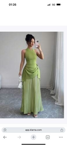 Green elegant evening dress - green,