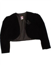 YESSICA Womens 3/4 Sleeve Bolero Jacket EU 40 Medium Black Acetate CH79