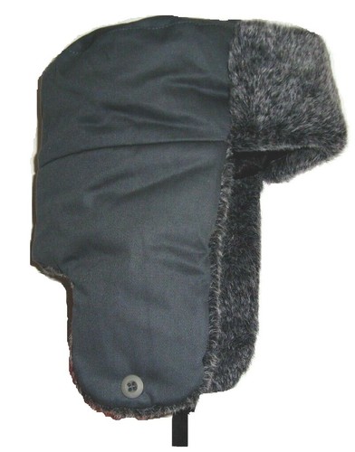 Faux fur trapper hat - faux, mens