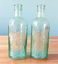 2 Antique Vintage Round Ribbed