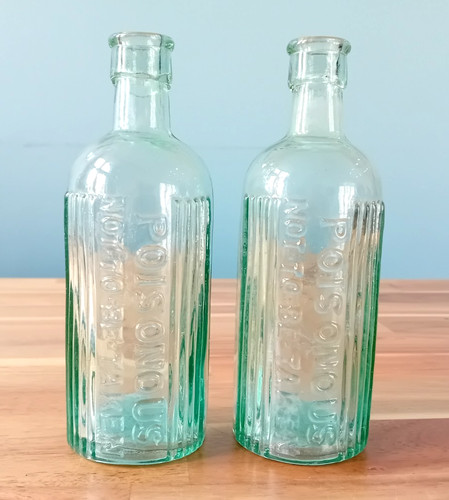 Antique vintage round ribbed - round,
