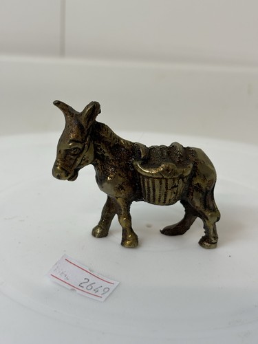 Small heavy brass donkey - heavy,
