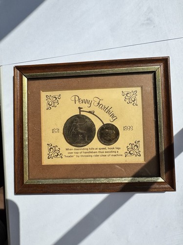 Vintage penny farthing framed - penny,