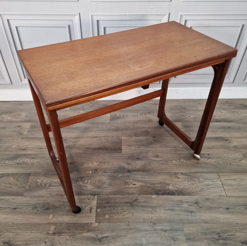 Vintage teak folding table - folding,